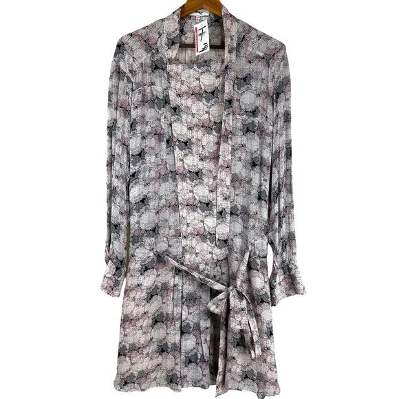 Reiss Alice Abstract Print Women's Button Down Belted Mini Dress Size 14 NWT - Picture 3 of 11